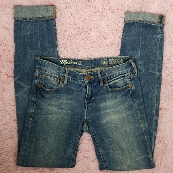 Madewell Denim - Madewell low rise rail straight jeans 24x34